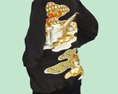 Vintage Kimono Embroidered Bomber Style Jacket