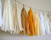 Gold and Champagne... tissue paper tassel garland // nursery // wedding decorations // birthdays // party decorations Il_170x135