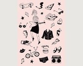 Girl Goes Punk - 5x7" matte print