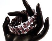 Upcycled Soda Pop Tab and Purple Tee-Shirt Bracelet