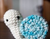 Cloudy Day snail amigurumi
