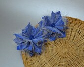 Fabric Flower Hair Clips, Bridesmaid Hair Flower, Hair Accessories,  Women,  Girls, Gift - Blue