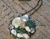 Dreams of the Sea Pendant Necklace OOAK Altered Art