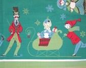 Vintage Swedish Tablecloth Victorian Skating Party