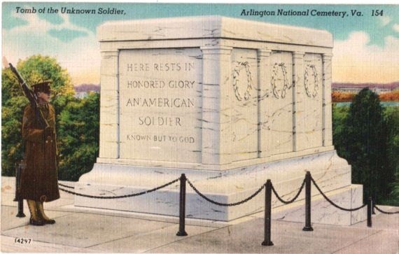 Vintage Virginia Postcard - Tomb of the Unknown Soldier, Arlington National Cemetery (Unused)