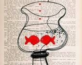 LOVE POTION valentine's day giclee print poster mixed media painting illustration drawing