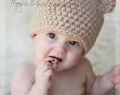 Baby Bear Hat, Crochet Baby Bear Hat, Chunky Bear Hat