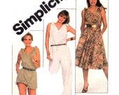 1980s Romper Jumpsuit & Sundress Pattern Simplicity 5452 UNCUT Bust 32 to 36 Vintage Sewing Pattern
