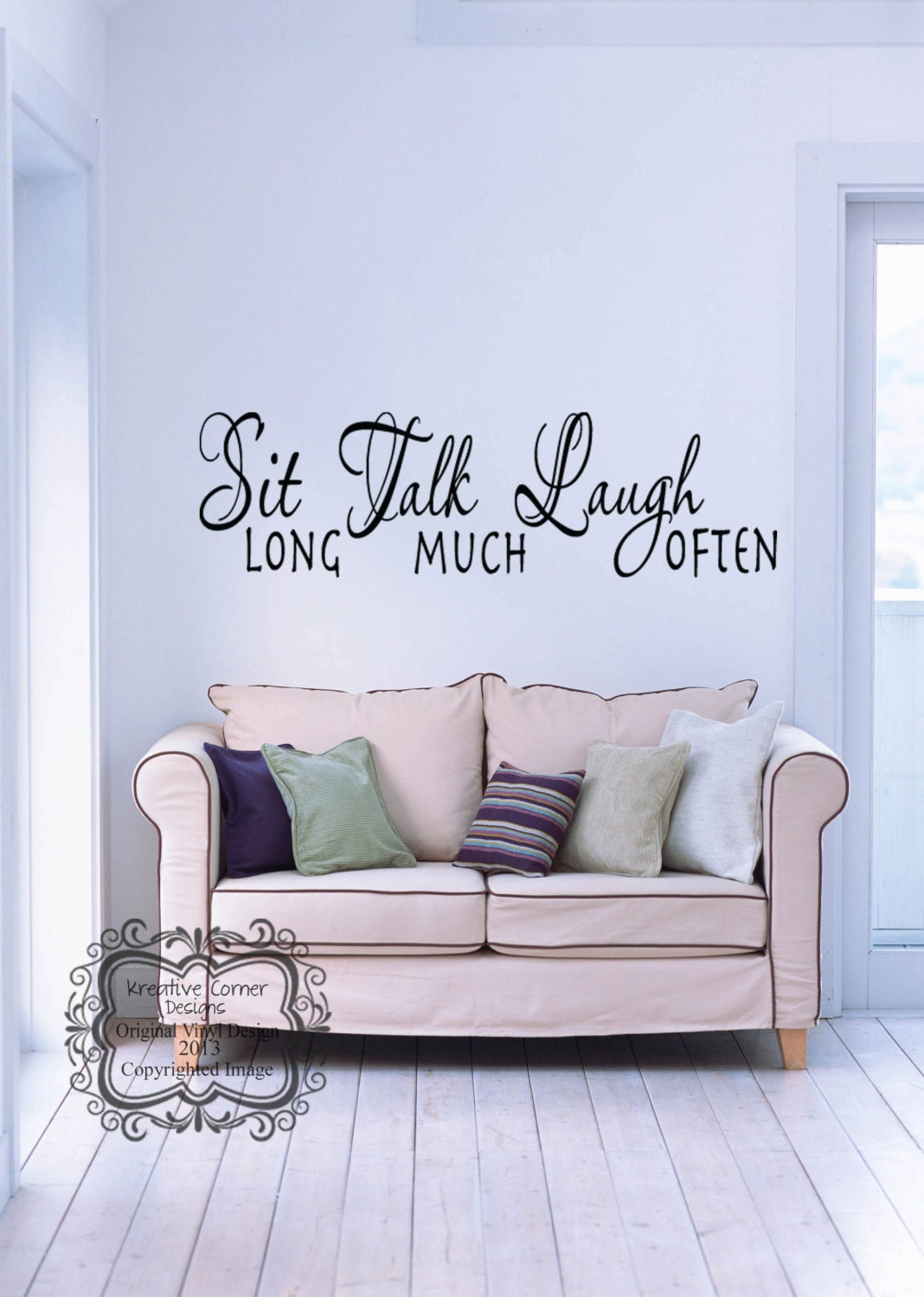 Large Sit Talk Laugh Vinyl Decal