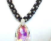 Black & Swarovski Kumihimo Necklace