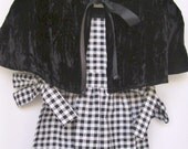 Black Velvet Witches Hooded Capelet - Toddler One size fits 1-3T