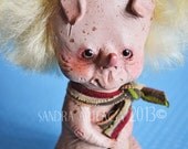 ON SALE - Bruno Brusi-  art doll ooak creature freak circus carnivale fantasy rare skin mascot magical fairy tale