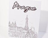 Wedding Table Numbers - Cities of the World Travel Themed Cards Outline Style