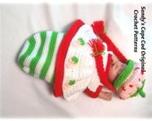 Strawberry Babycake Crochet Pattern Cocoon and Hat Set