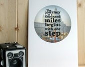Lao Tzu travel quote typographic art print 'the journey of a thousand miles' Laozi Chinese Philosophy