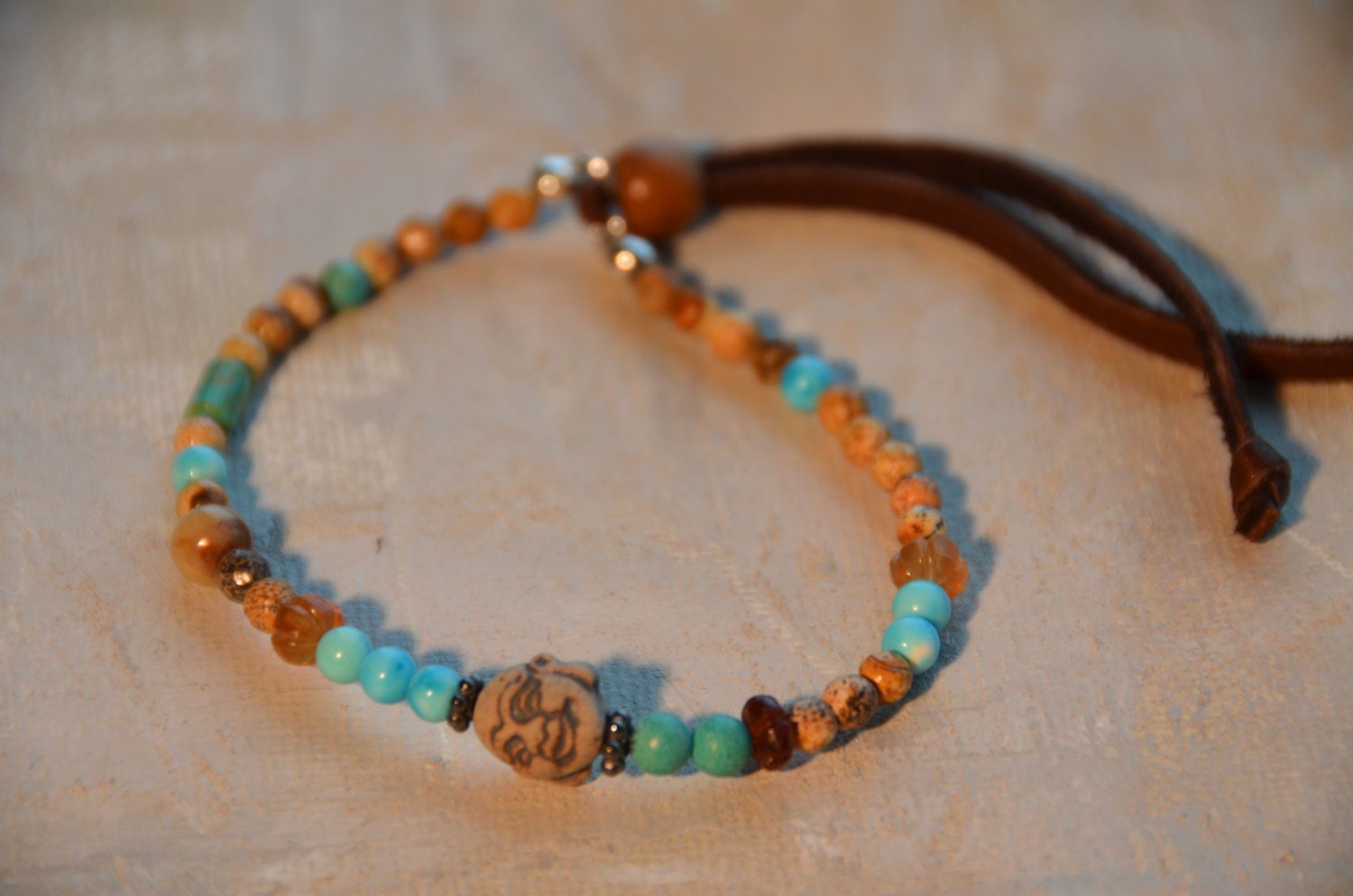 Baby Buddha Bracelet, Turquoise