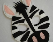 Children's ZEBRA Felt Animal Mask