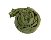 PomPom Tassel Dupata - Handwoven Cotton - Avacado