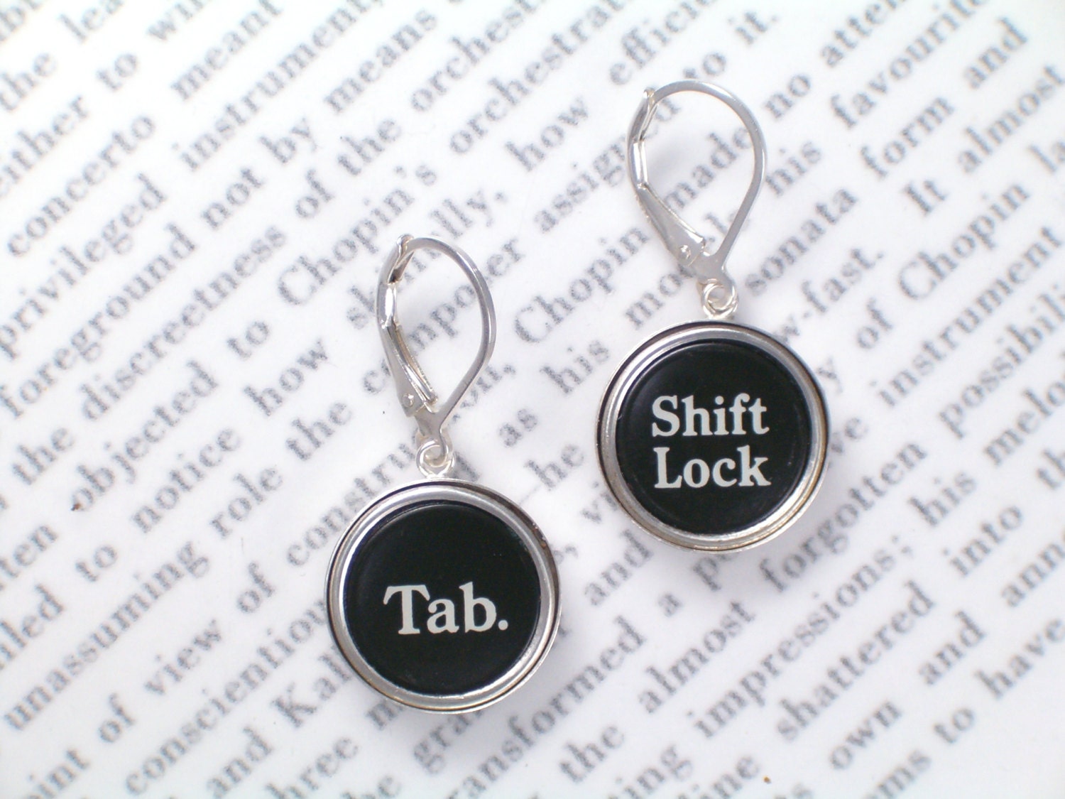 Typewriter Key Jewelry Earrings  - Typewriter Jewelry By Haute Keys