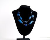 Genuine lapis lazuli necklace, semi-precious stone -OOAK