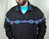Vintage 80s 90s Aztec Southwest Geometric Jacket