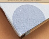 Baby  Book (Pregnancy - 5 Years) - Blue and Brown Polka Dot  (134 designed journaling pages & personalization included with every album)