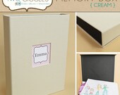 Personalized Baby Memory Box (Large 13" x 10" x 2") ...Cream