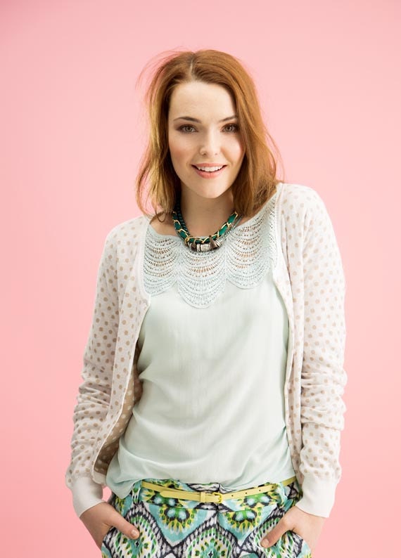 Green and gold statement necklace with chains, vintage rings and silk