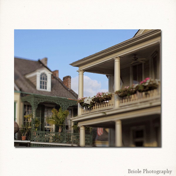 New Orleans Art Photography, French Quarter Architecture Photograph.  Affordable Wall Art 8"x10" Print. Mardi Gras.