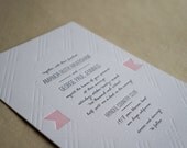 Modern Letterpress Wedding Invitation - Terrace