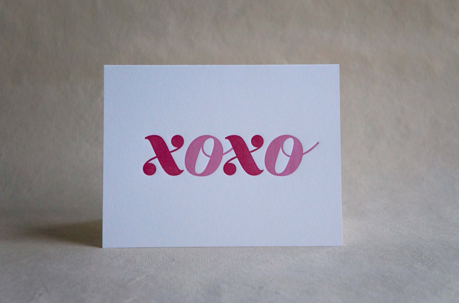 Letterpressed Love Hug n' Kiss Note Card Set