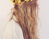 Sunflower Garden Flower Hair Crown