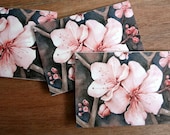 cherry blossom, flower cards, art print notecard set