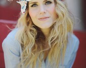 Nautical Pattern Vintage Floral Head Wrap