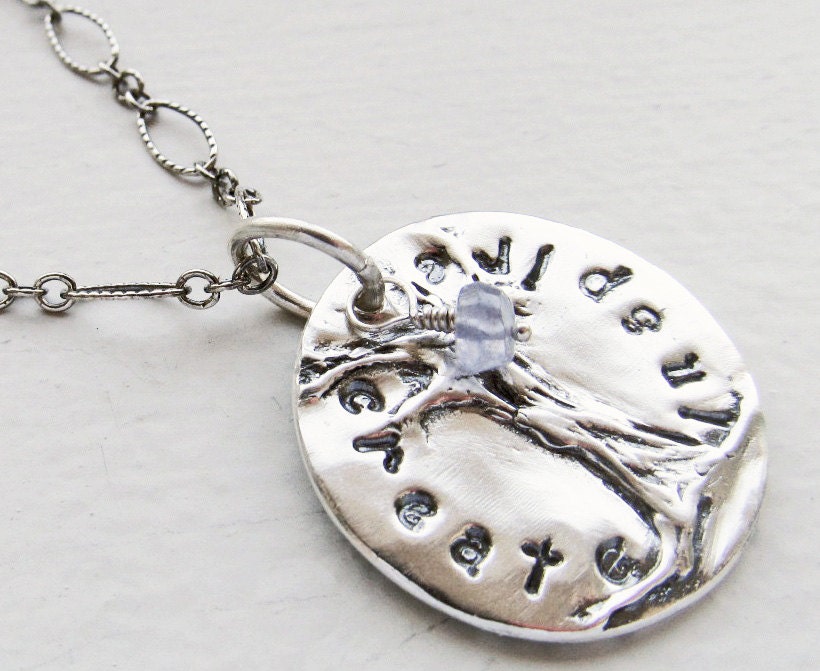 Personalized Stamped Tree of Life Necklace