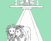 Lion brothers drawing