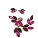 Vintage valentine red and pink rhinestone brooch and clip earrings unsigned, let us update them for you