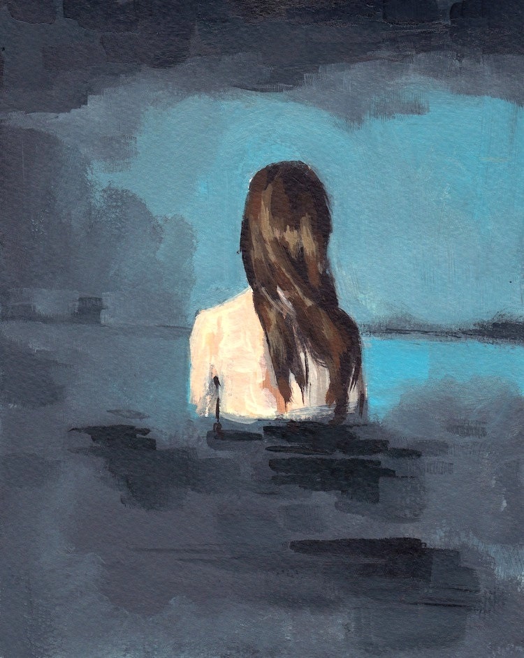 A Heavy Sky . giclee art print of original painting