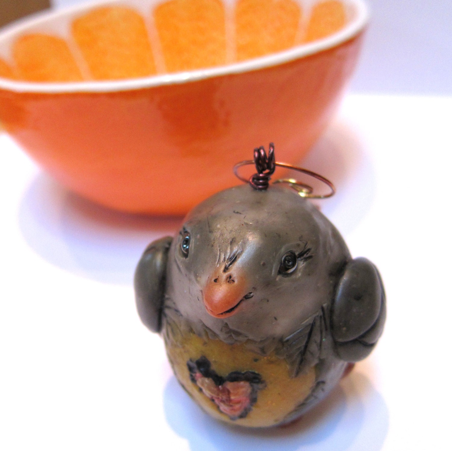Spring Black Bird Ornament--great mother's day gift