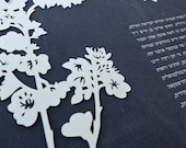 Papercut Ketubah - Cherry Blossoms