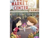 Seattle Public Market Pike's Place Flower Boy - 13x19" Art Print