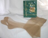 Vintage 1950s Seamed Stockings FF Point Heel Size 9 Length 33 Black Seam NOS Nip