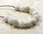 Nursing Necklace in Calming White Jade Breastfeeding Baby Wearing