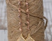 Rose Gold Cala Lily Dangle Earrings