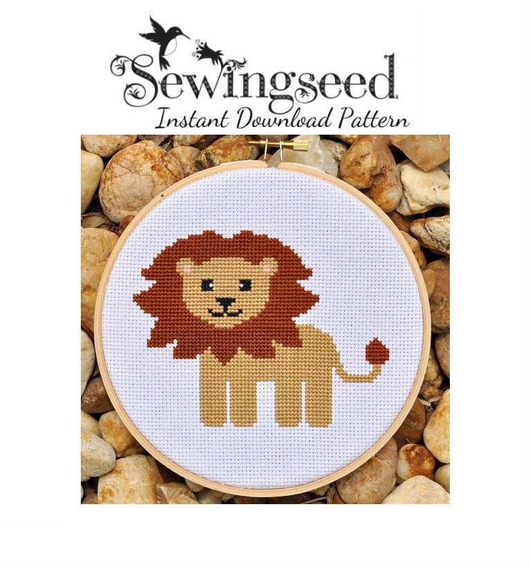 Lion Cross Stitch Pattern Instant Download By Sewingseed On Etsy
