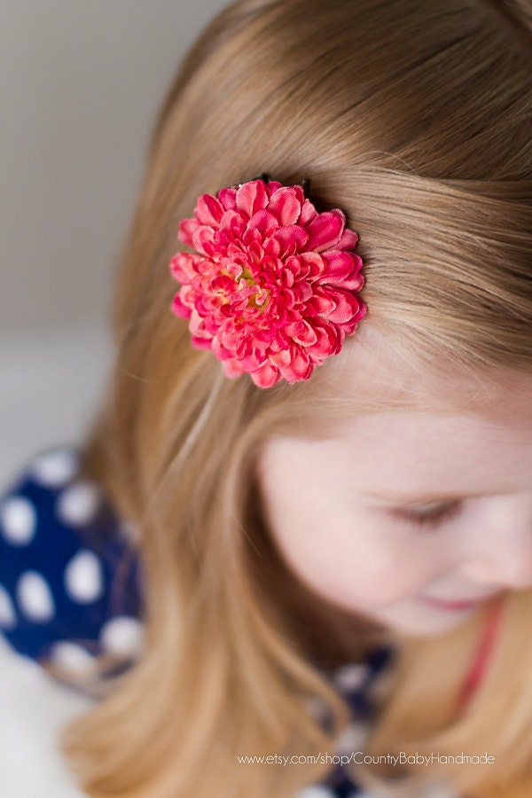 Single Pom Hair Clip you Choose your Color