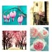 Nursery Art on Sale, 4 11x14 prints in pink and blue for girls, baby girl wall decor, teal, pastel, french country