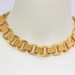 MONET Bold Gold Braided Link Chain Choker Collar Necklace
