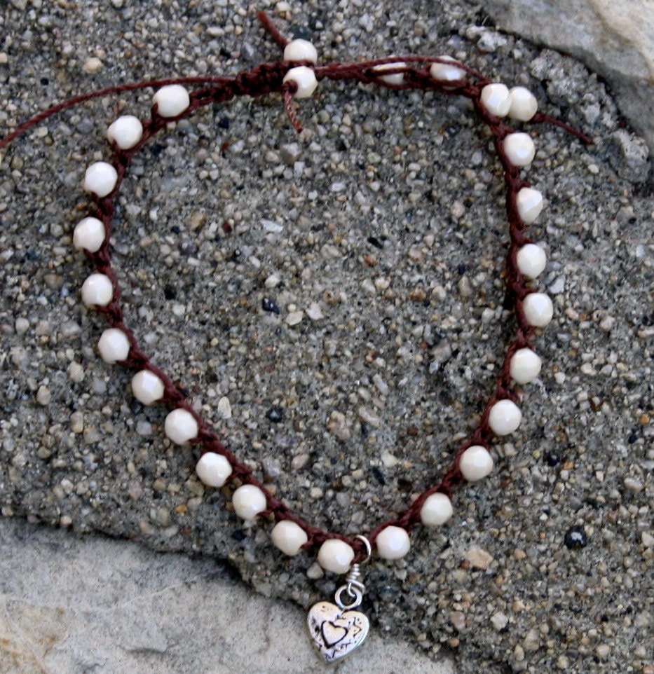 Friendship bracelet crochet jewelry charm bracelet boho beach jewelry