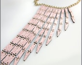 Pink Python Fringe Necklace